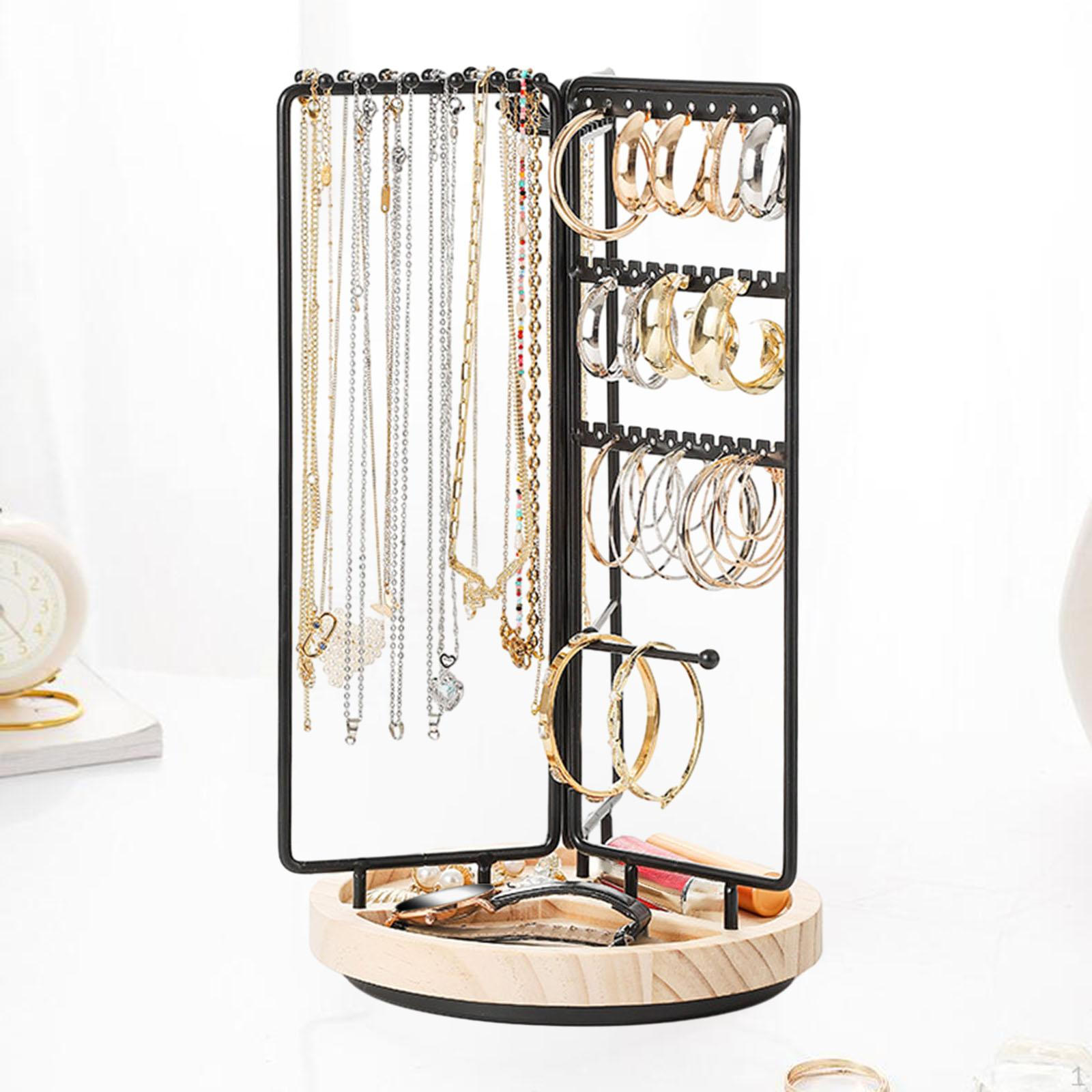 

Держатель для ювелирных изделий, органайзер, стеллаж для выставки товаров для спальни чёрный