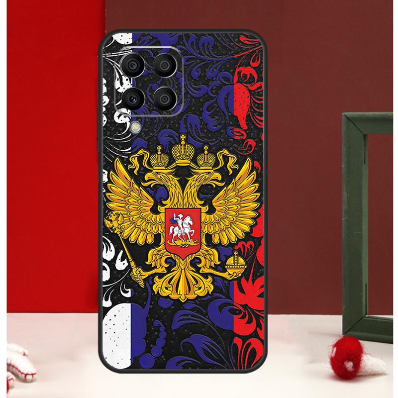 Russia Flag National Emblem Case For Samsung Galaxy M13 M53 M56 M52 M32 M16 M11 M21 M31 M35 M12 M14 M15 M36 M55 M34 M54