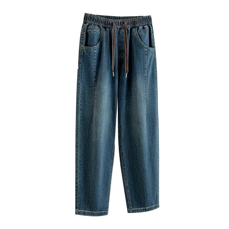 High-Quality Plus-Size Slimming Elastic Straight-Leg Pants for Women