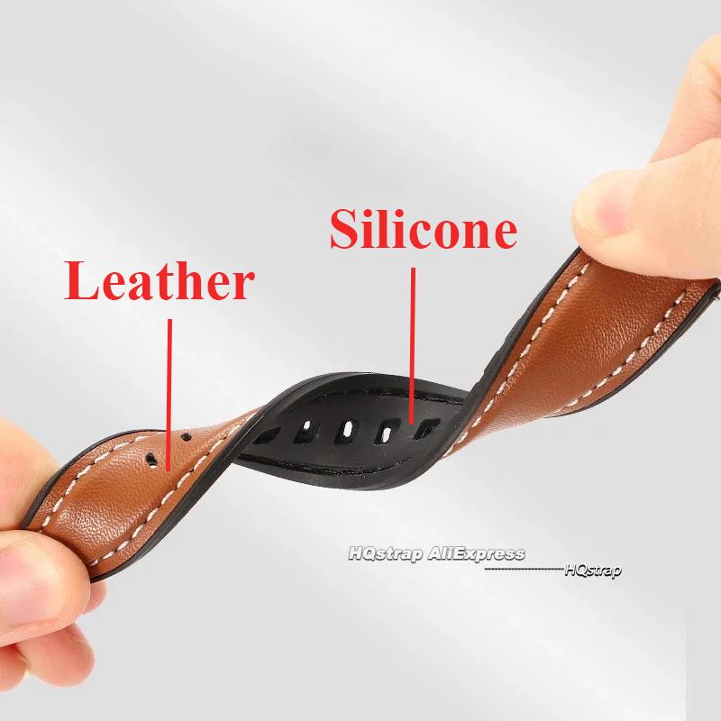 20mm 22mm Leather Watch Straps for Huawei Watch 4/3/GT3/2 Pro Watchband for Samsung for Amazfit GTR 4/GTS 4 47MM 42MM Bracelet
