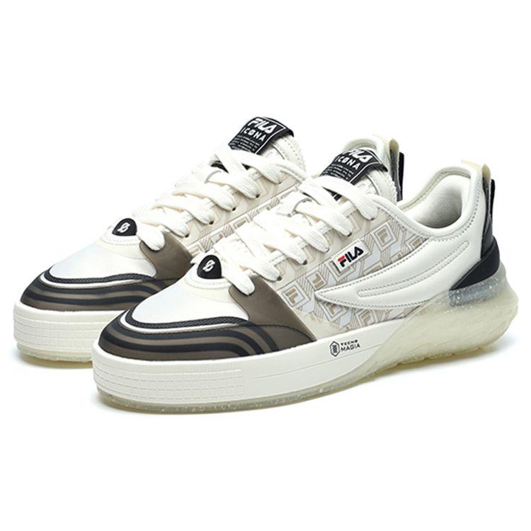 FILA Mixa Fabric Synthetic Leather Low-Top Sneakers Men sneakers White Black F12M223101FWB