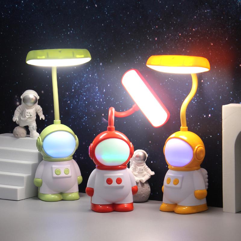 Creative Cartoon LED Desk Lamp with Multi-Function and Eye Protection for Student Reading and Children's Bedside Use