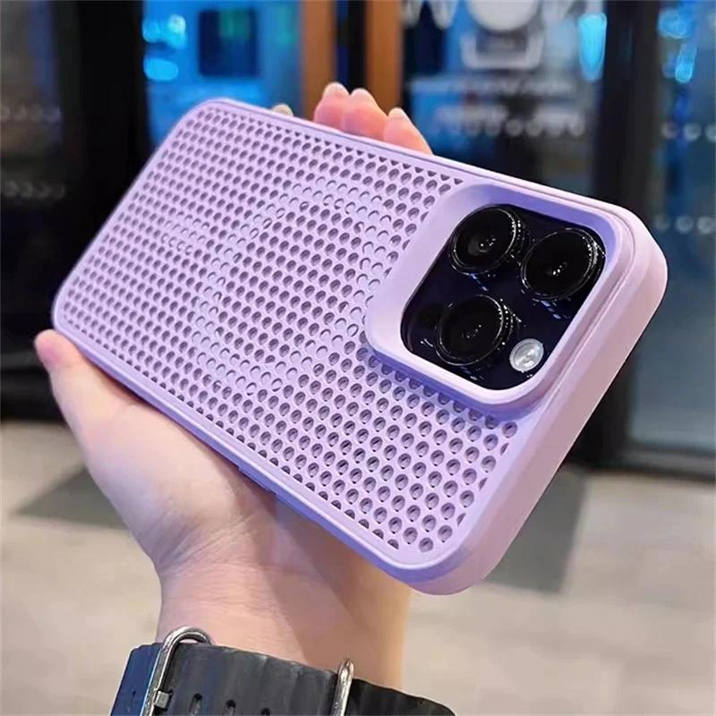 

Dissipate Heat Magsafe Phone Case For iPhone 11 12 13 14 15 16 Pro Max Plus Magnetic Shockproof Bumper Back Cover For iPhone 14 Plus