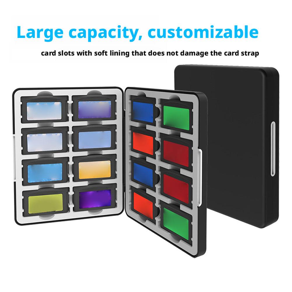 For GBA 16-in-1 Game Card Storage Box - Magnetic Organizer for Game Boy Advance Cartridges