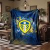 Coperta in Pile a Tema Leeds United Morbida e Accogliente in Peluche per Camera da Letto Divano Viaggio