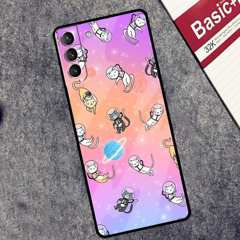 UFO Alien Cat universe Case For Samsung Galaxy S26 S25 Ultra S20 S21 S22 S23 S24 Ultra S10 Plus S25 FE Cover Coque