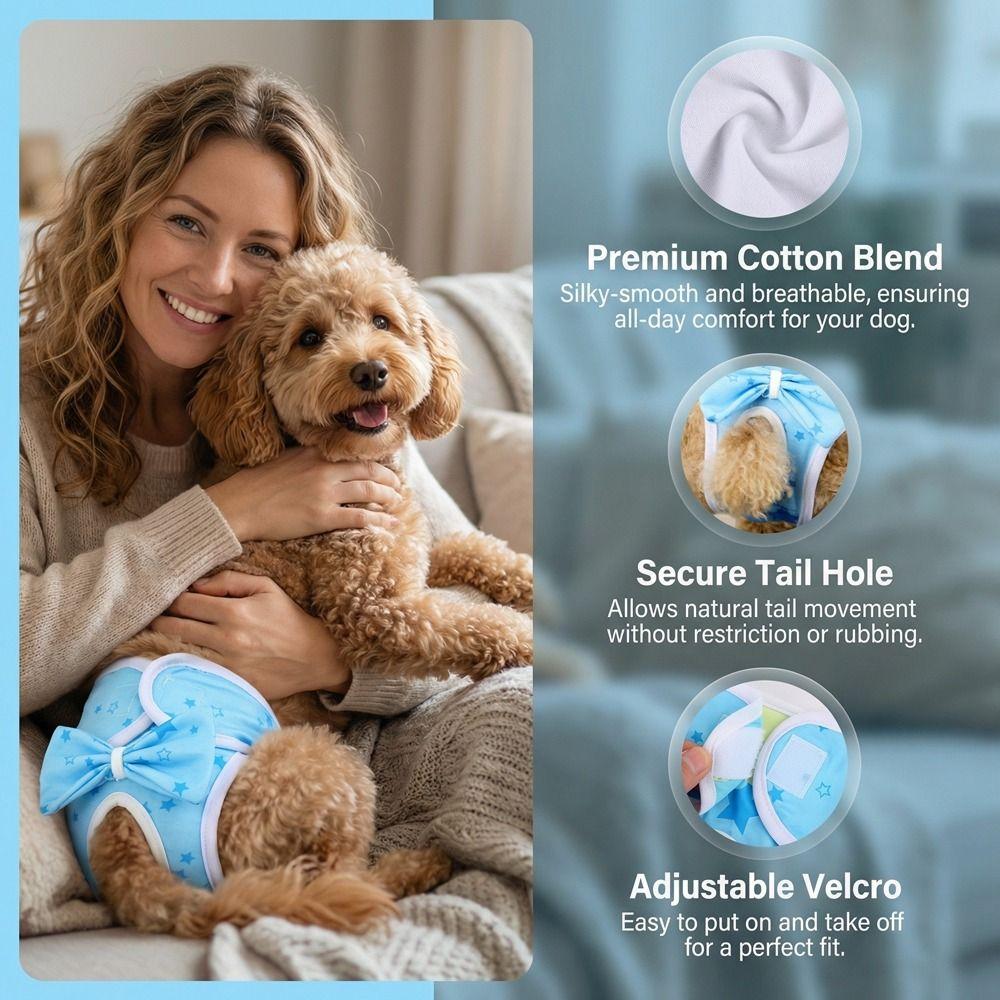 Adjustable Pet Physiological Pants Washable Pet Protective Pants Dog Diaper Menstrual Period