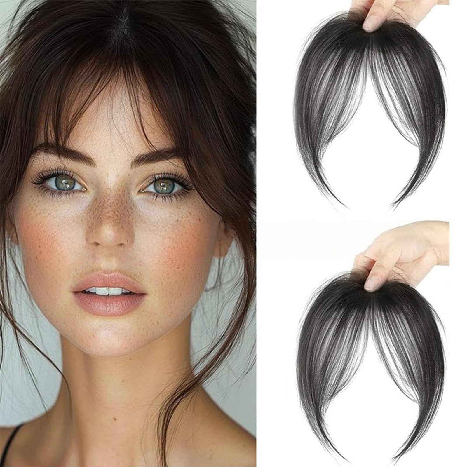 2Pcs Clip in Human Hair French