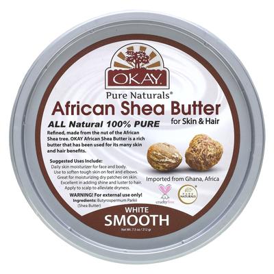 African Shea Butter, Skin & Hair, White Smooth, 212G(7.5Oz)