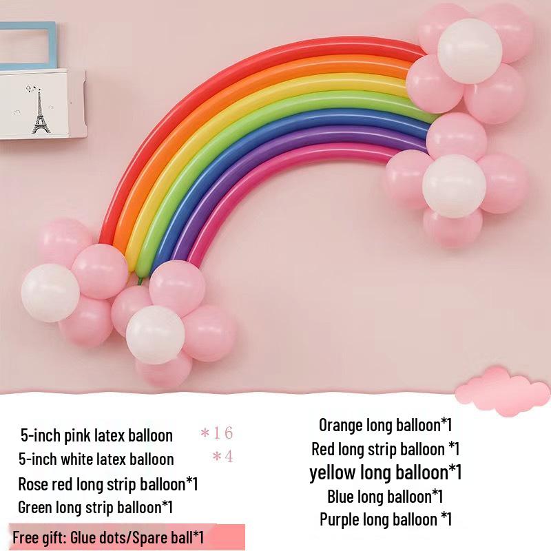 DIY Regenbogen-Ballondekoration für die erste Geburtstagsparty