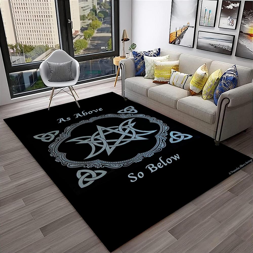 Gothic Ouija Tarot Witchcraft Horror Carpet Rug for Home Living Room Bedroom Sofa Doormat Decor,Kid Area Rug Non-slip Floor Mat