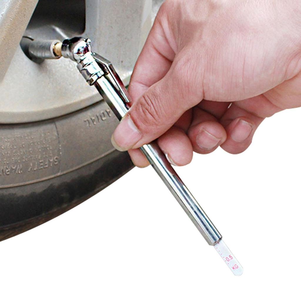 Parlayildiz Air Pressure Gauge Accurate Dual Head Chuck Tire Gauge, Tire Gauge Tire Pressure