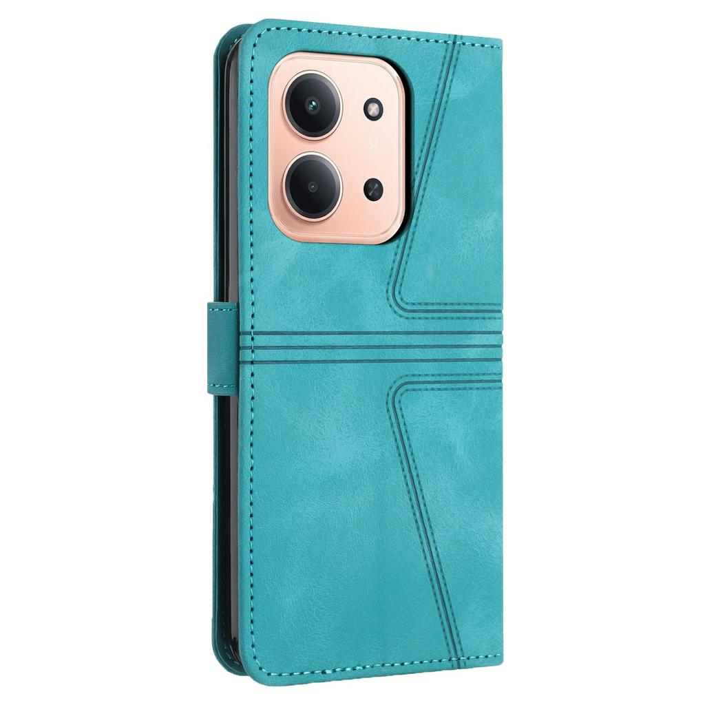 For Xiaomi Redmi 15C 4G (Global) (171mm)/Poco C85 4G (171mm) Case Triangle Imprinted Anti-Scratch PU Leather Phone Wallet Cover