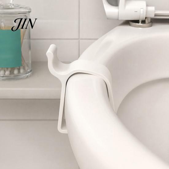 Easy Install Toilet Holder Seat Stabilizer, Clip-On No Drilling Required Clamps, Stable Fixation Clip-on Stabilizer Installation Lid Lifter, for Home