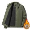 Men's Cotton Padded Jacket Men Fleece Thickened Wool Winter Coat Windproof Warm