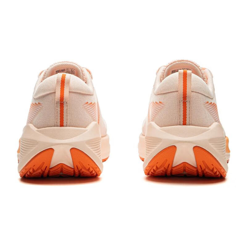 Li Ning Tread Wind Comfortable Simple Non-Slip Wear-Resistant Low-Top Running Shoes Women sneaker Beige Orange AGLU322-5