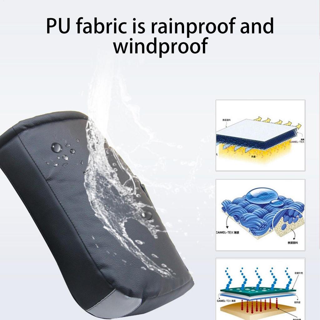 Heated Handlebar Muffs Windproof Electric Comfortable Snowmobile Heated Grip Gloves for Men Riders Commuting Riding Touring