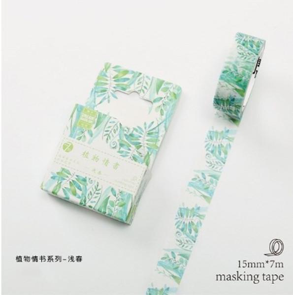 Beautiful Wash Tape Flower Plant Japanese Masking Adhesive Tape Decors Scrap Booking Sticker Label