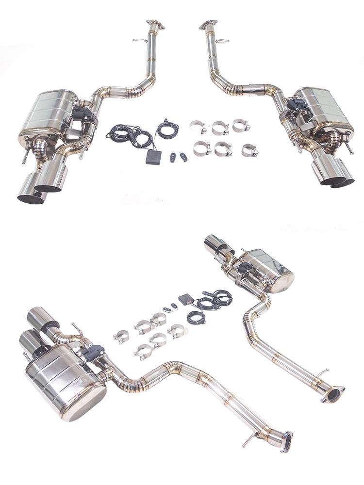 Enhance your 2022 Lexus RCF 5.0L with a titanium alloy dual-muffler, dual-valve quad-exhaust system.