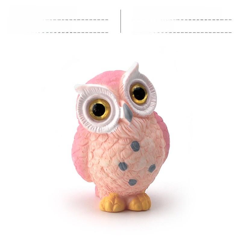 Cartoon Style Resin Owl Animal Figurine Gift For Bird Lovers And Collectors