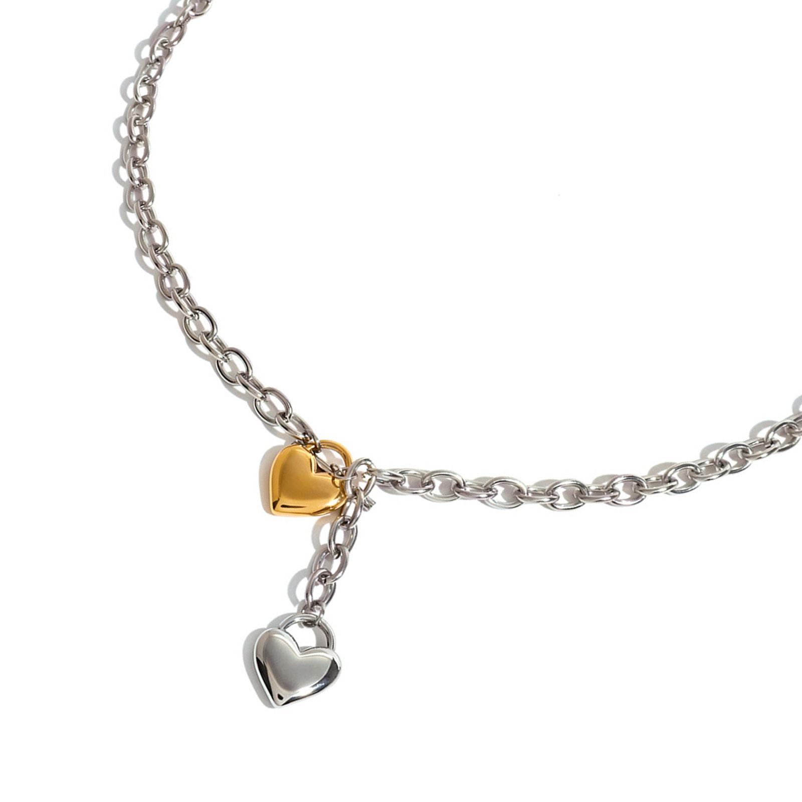 

Минималистичное ожерелье с подвеской в виде сердца из нержавеющей стали 18 карат с золотым покрытием, модный аксессуар для женщин, повседневные ювелирные изделия