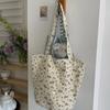 French Style Bow Lace Ribbons Bag Commute Women's Tote Bag Ins Flower Shoulder Bag  Girls
