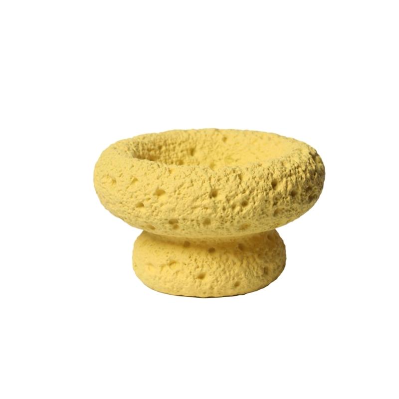 Colored Cement Mold Candle Holder Artificial Hand-sprayed Candle Plate for Crafts Tea Light Tray Concrete Plaster Molds