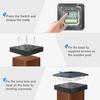 4x4in Solar Post Cap Lights Outdoor with 3 Modes Waterproof Fence Light Solar Powered for Deck Yard Garden Patio Outside Decor