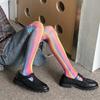Fischernetz-Oberschenkelstrümpfe, Netz-Überkniestrümpfe Lingerie, Bunte Lange Socken Damenstrumpfhosen