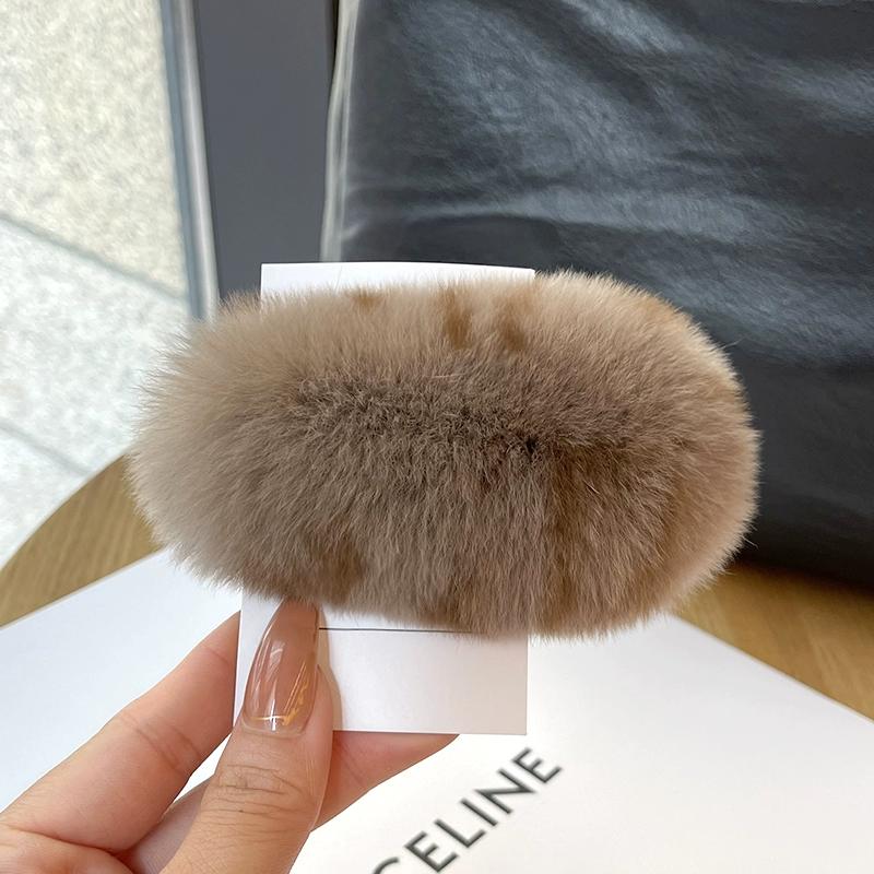 

Настоящая выдра, кроличья шерсть, большие заколки для волос, открытка для волос, корейская супер фея, плюшевое украшение для волос, милый меховой зажим с краями карты