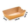 100pcs/lot Folding Kraft Paper Boat Shaped Trays Packing Box Disposable Sushi Food Serving Pastry Boxes