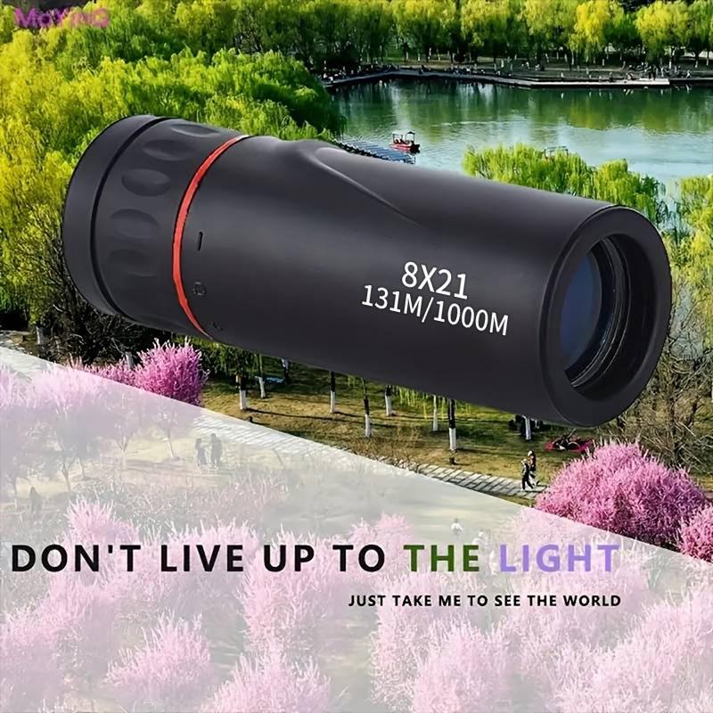 8X21 Adult Professional HD Remote Monocular & Pocket Mini Portable Telescope for Camping Hunting Hiking Outdoor