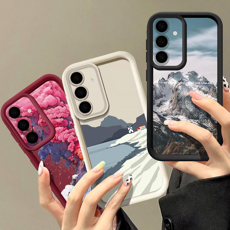 Mountain Landscape Pattern Case For Samsung Galaxy A57 A37 A17 A56 A16 A36 A55 A15 A14 A26 A54 A35 Soft TPU Silicone Phone Cover