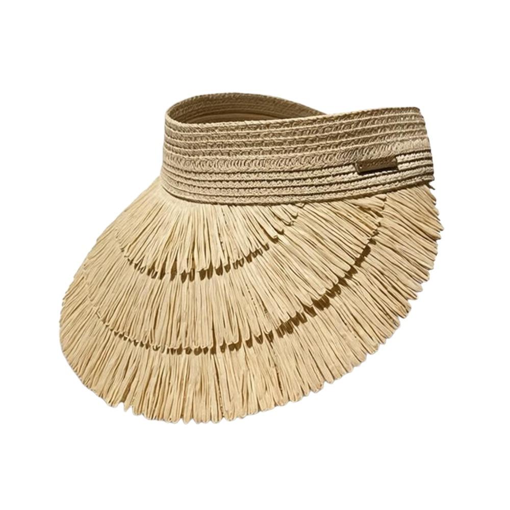 Tassel Sun Hat Wide Brim Empty Top Sun Hat Fashion Straw Hat  Women's