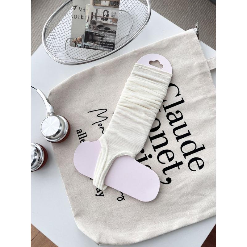 Foot Sock Set for Women in Summer, Lightweight, Breathable, Solid Color, Vertical Stripes, Slimming Effect, Versatile and Suitable for All Occasions.