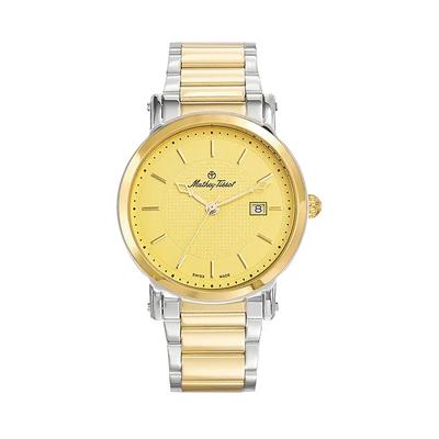 City Metall Zweifarbig Edelstahl Gold Zifferblatt Quarz HB611251MBDI Herrenuhr
