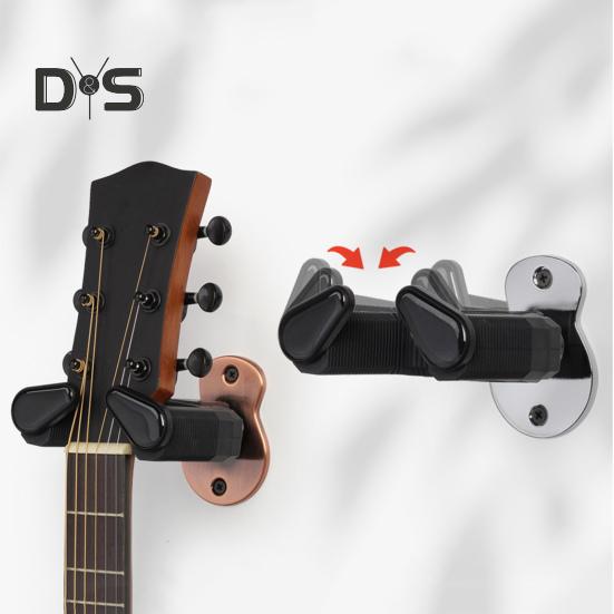 Guitar Wall Mount Hanger Automatic Locking Metal Hook Guitar Accessories for Acoustic Electric Guitar Bass Banjo Mandolin