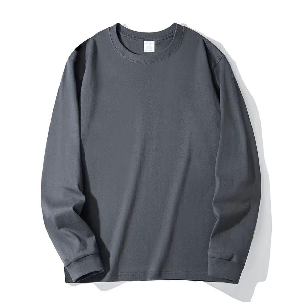 

Unisex Heavyweight Long Sleeve Crew Neck Sweatshirt, 500G Pure White Xinjiang Cotton, Ideal for Autumn and Winter. S (Recommended for 100-120 jin)