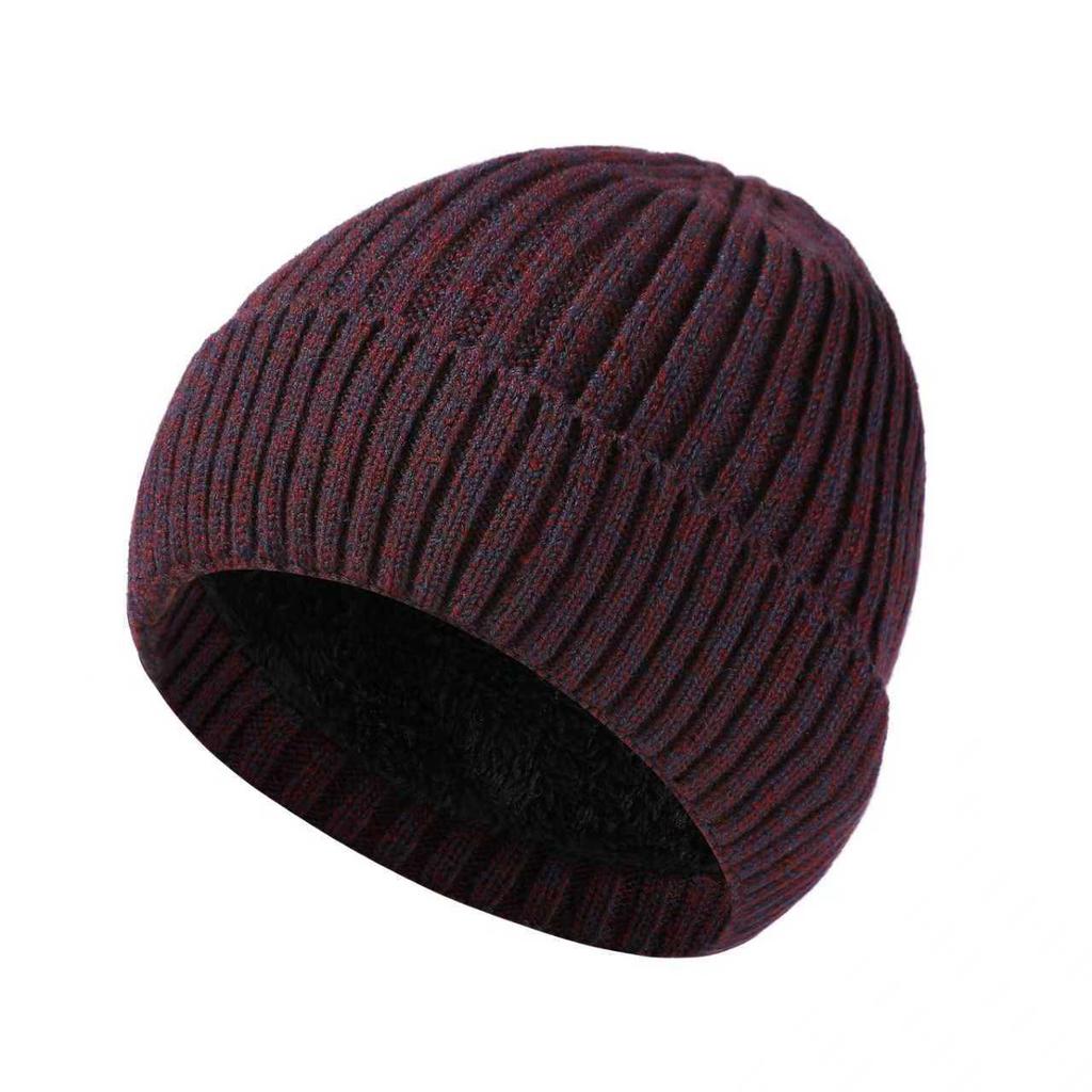 European & American Warm Knit Wool Hat with Fleece Lining, Thickened for Windproof Ear Protection - Ideal for Middle-aged & Elderly In Winter