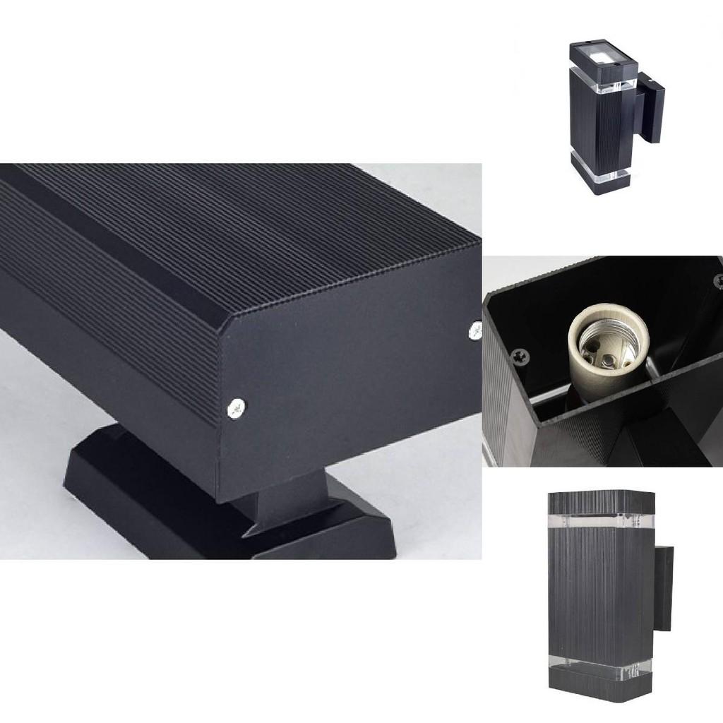 Modern And Elegant Outdoor Wall Light Waterproof Pvc Rectangle Design For Gardens