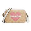 Coach Jamie 21 Classic Monogram Heart Non-Detachable Shoulder Strap Zipper Closure Synthetic Leather Shoulder Crossbody Bag Small CO939-IMOTV
