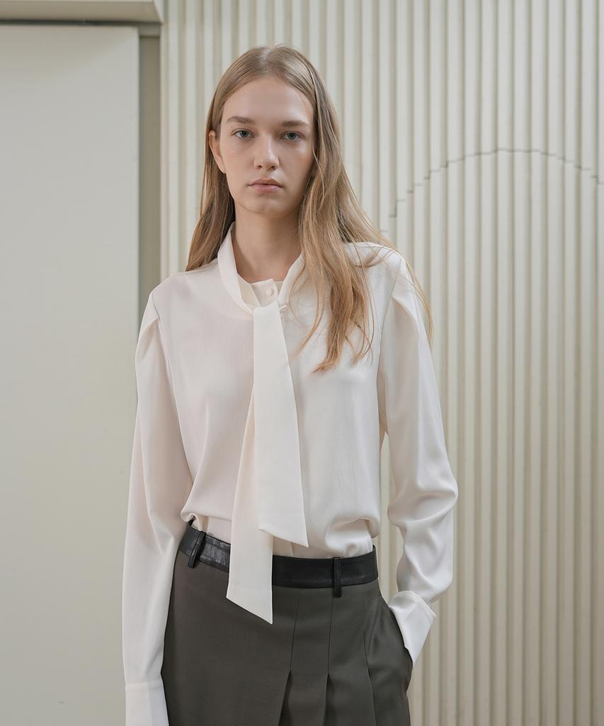 PAUL&ALICE Tie Blouse / Ivory