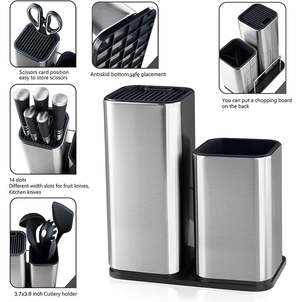 Knife Stand Holder For Kitchen Knife Stainless Steel Knife Holder Stand Block High End Kitchen Accessories