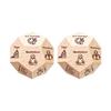 1/2Pcs Wooden Meditation Decision Dice Stress Relief 12-Sided Health Activity Decider Dice Men Women Self-Care Dice Birthday Anniversary Christmas