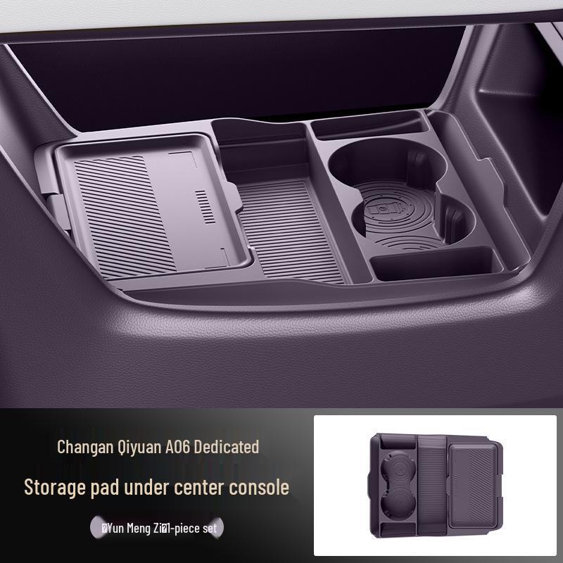 Dustproof Silicone Holder for 26 Qiyuan A06 Models: Center Console Storage Organizer