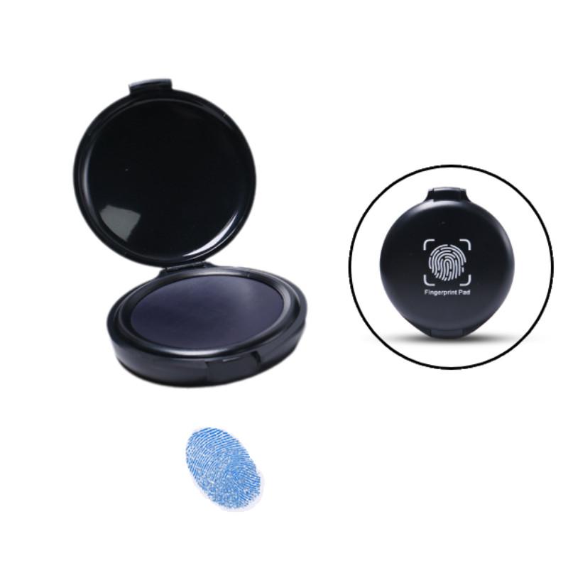 Portable Fingerprint Ink Pad Mini Quick-drying Ink For Clear Imprints In Red Blue And Black