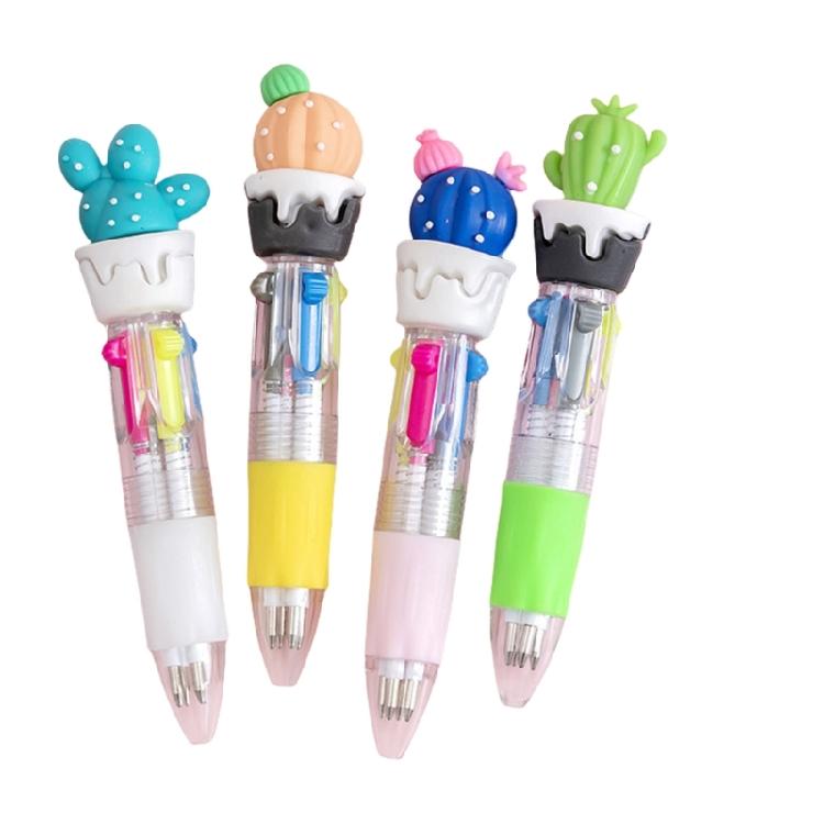 

4Pcs Retractable Multicolored Pen 4-Color-in-1 Writing Pens Multicolored Ballpoint Pen for School Office Supplies