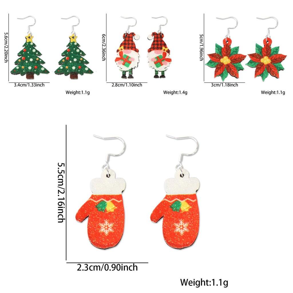 Unique Holiday Earrings Collection Including Cartoon Style Snowman And Rudolph Designs