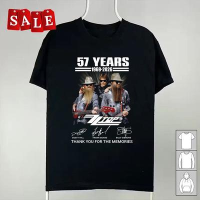 New ZZ Top 57 Years Anniversary Gift For Fans Unisex S-5XL Shirt OS310 Unisex T-Shirt