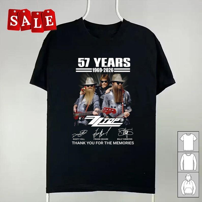 

New ZZ Top 57 years anniversary Gift For Fans Unisex S-5XL Shirt OS310 Unisex T-Shirt XXL